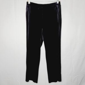VS Sport Velour‎ Velvet Black Pants Size XL Stretch Pull-on with Pockets Relaxed